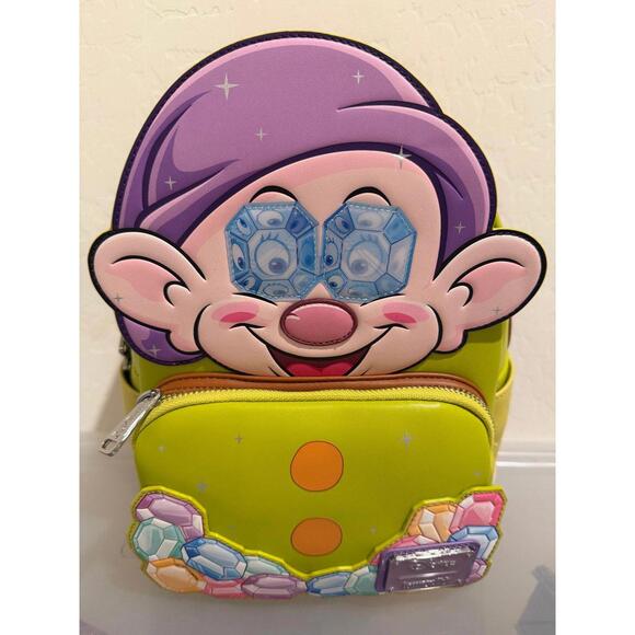 Loungefly Disney Snow White Diamond Dopey Cosplay Mini Backpack NWT - Picture 7 of 7